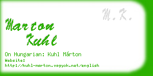 marton kuhl business card