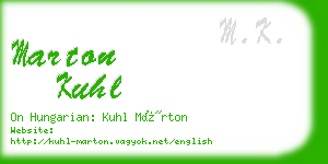 marton kuhl business card